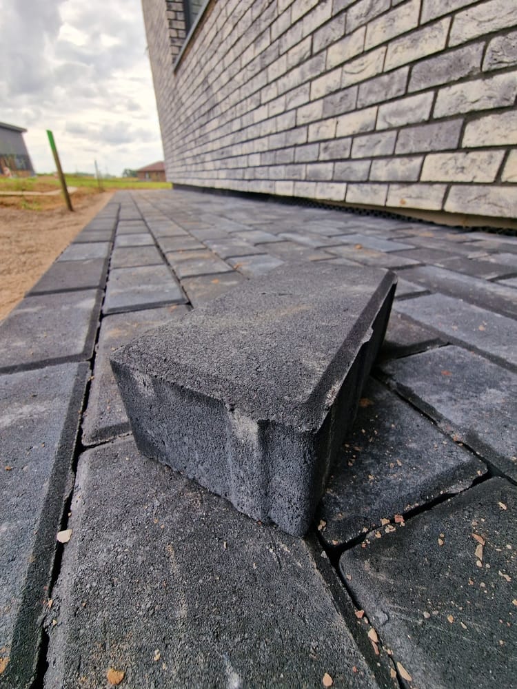 Dark,Concrete,Paving,Under,Construction,In,Individual,House